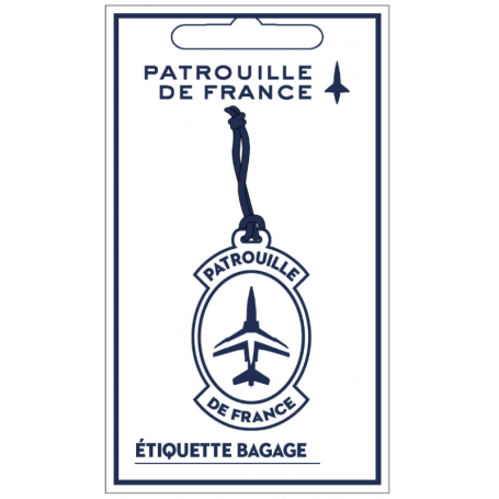 Etiquette Bagage Patrouille De France Blason Blanc PAF-AC-10802