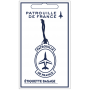 Etiquette Bagage Patrouille De France Blason Blanc PAF-AC-10802