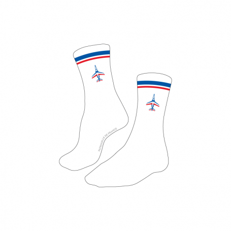 Chaussettes Patrouille De France Avion 2 Blanc PAF-AC-10803