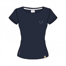 T-shirt Femme Patrouille De France Women Heart Marine PAF-TF-06000