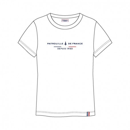 T-shirt Patrouille De France France Mixte Blanc PAF-TM-10003