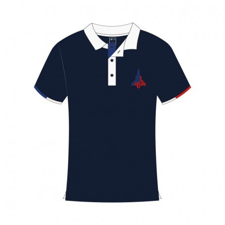 Polo Rafale Solo Display Ecriture Rafale Mixte Marine RSD-TM-06200
