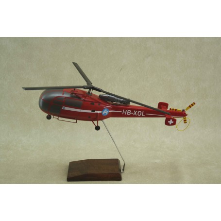 maquette helicoptere - Alouette III Secours en montagne Suisse VF005-2