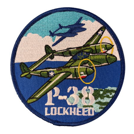 P-38 USAF - Ecusson patch 10cm PS117