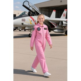Combinaison Pilote Top-Gun - girl fille rose pink 115312_TG