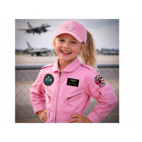 PACK Top-Girls coverall and cap TOP-GUN - PINK