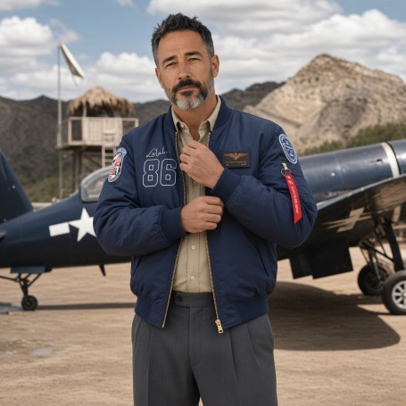 Bomber MA-1 F4-U Corsair  MA1-CS-BS-bleu